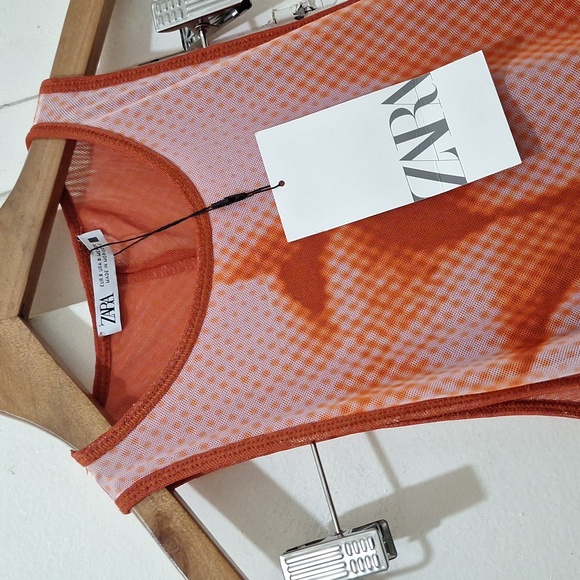 NWT ORANGE KISS PRINTED LONG TULLE DRESS - Picture 8 of 8